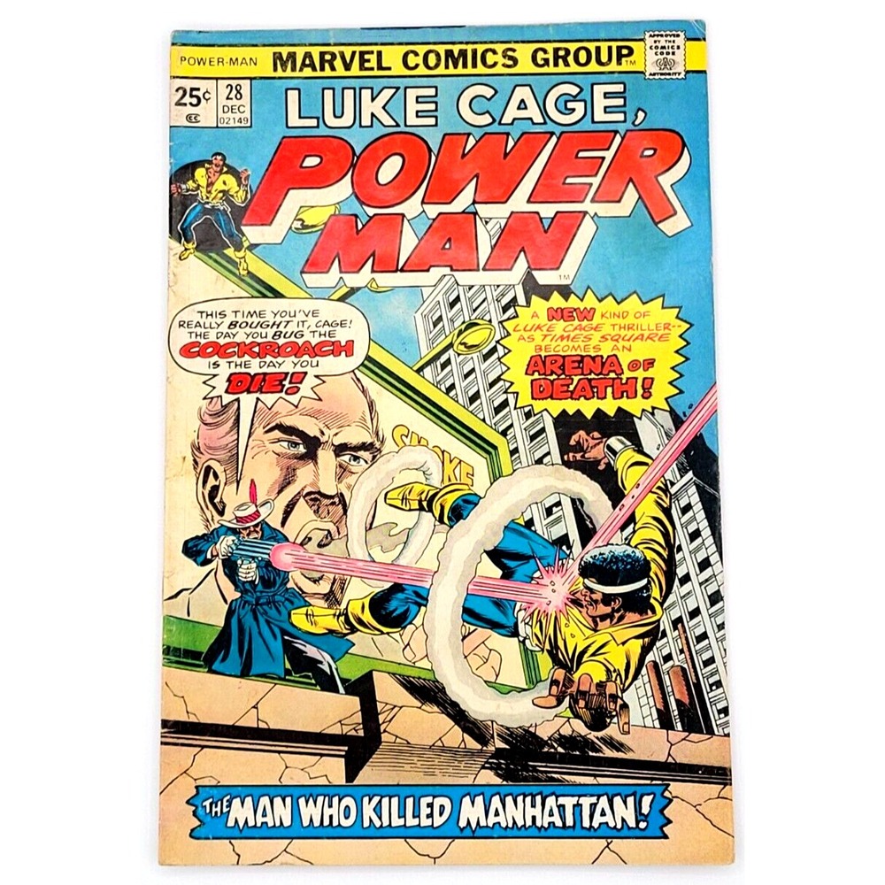 LUKE CAGE, POWER MAN #28  (1975) / FN / 1ST COCKROACH HAMILTON‎